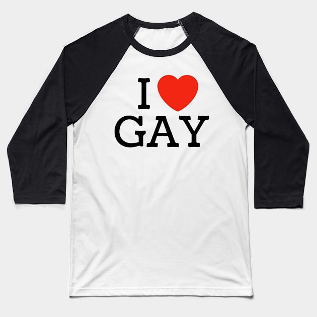 I Heart Gay Baseball T-Shirt by Chelsea Seashell